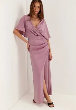 Wrap Satin Gown
