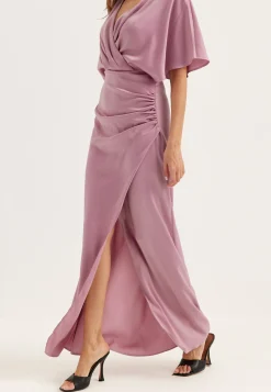 Wrap Satin Gown